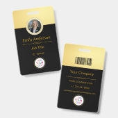 Foto-ID-Abzeichen für Mitarbeiter, QR-Abzeichen fü Ausweis (Vorder- & Rückseite)