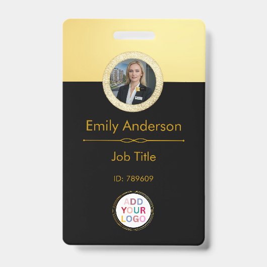 Foto-ID-Abzeichen für Mitarbeiter, QR-Abzeichen fü Ausweis (Vorderseite)
