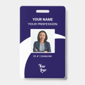 Foto-ID-Abzeichen für Navy Corporate Employees Ausweis (Vorderseite)