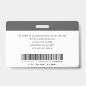 Foto-ID-Abzeichen für personalisierte Krankenhausm Ausweis (Back)