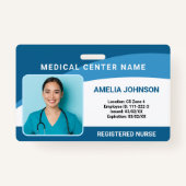 Foto-ID-Abzeichen für personalisierte Krankenhausm Ausweis (Vorderseite)