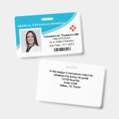 Foto-ID-Abzeichen für personalisierte Krankenhausm Ausweis (Front & Back)