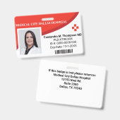 Foto-ID-Abzeichen für personalisierte Krankenhausm Ausweis (Front & Back)