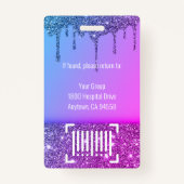 Foto-ID-Abzeichen für personalisierte Krankenhausm Ausweis (Rückseite)