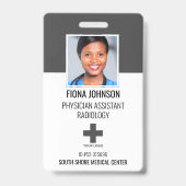Foto-ID-Abzeichen für personalisierte Mediziner Ausweis (Vorderseite)