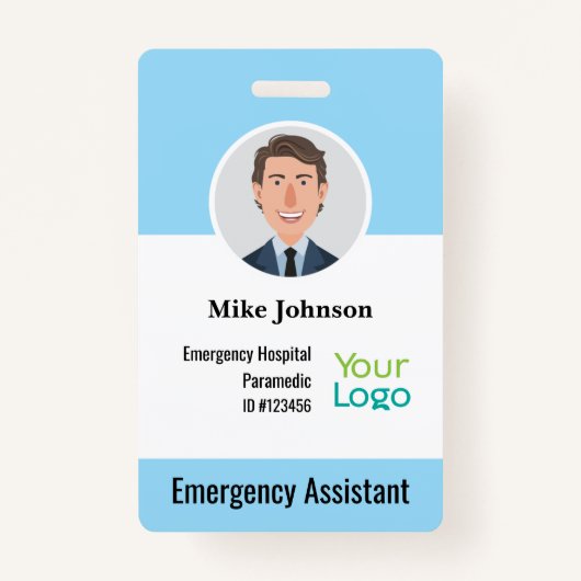 Foto-ID-Abzeichen für personalisierte medizinische Ausweis (Vorderseite)