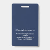 Foto-ID-Abzeichen für personalisierte Navy-Mitarbe Ausweis (Rückseite)