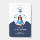 Foto-ID-Abzeichen für personalisierte Navy-Mitarbe Ausweis (Vorderseite)