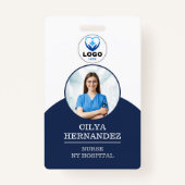 Foto-ID-Abzeichen für personalisierte Navy-Mitarbe Ausweis (Vorderseite)