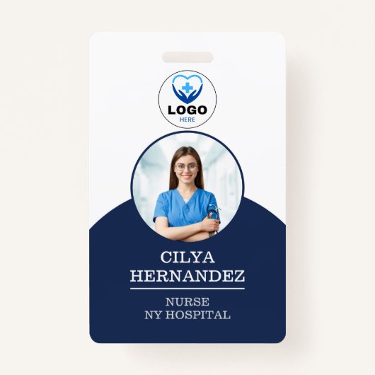 Foto-ID-Abzeichen für personalisierte Navy-Mitarbe Ausweis (Vorderseite)