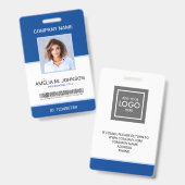 Foto-ID-Abzeichen für personalisierte Unternehmens Ausweis (Vorder- & Rückseite)
