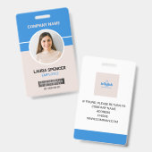 Foto-ID-Abzeichen für personalisierte Unternehmens Ausweis (Vorder- & Rückseite)