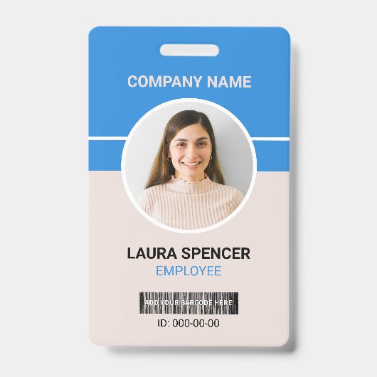 Foto-ID-Abzeichen für personalisierte Unternehmens Ausweis (Vorderseite)