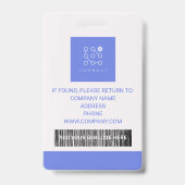 Foto-ID-Abzeichen für personalisierte Unternehmens Ausweis (Rückseite)