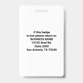 Foto-ID-Abzeichen für Red Custom Employee Ausweis (Rückseite)