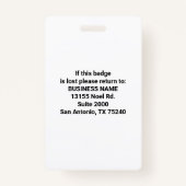 Foto-ID-Abzeichen für Red Custom Employee Ausweis (Rückseite)