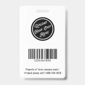 Foto-ID-Abzeichen für Schulen oder Unternehmen Ausweis (Rückseite)