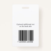 Foto-ID-Abzeichen für Schwarzweiß-Logos Ausweis (Rückseite)