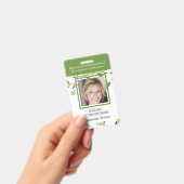 Foto-ID-Abzeichen für vertikale grüne Folien Ausweis (Handheld)