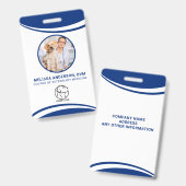 Foto-ID-Abzeichen für Veterinärmedizin Ausweis (Vorder- & Rückseite)