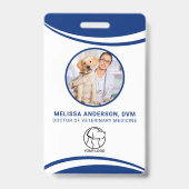 Foto-ID-Abzeichen für Veterinärmedizin Ausweis (Vorderseite)