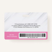 Foto-ID-Abzeichen mit Barcode Ausweis (Rückseite)
