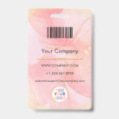 Foto-ID-Abzeichen mit Logo für Geschäftsmitarbeite Ausweis (Rückseite)