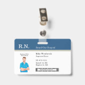Foto-ID Abzeichen Vorlagen Ausweis (Rückseite mit Clip)