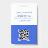 Foto-ID-Ausweis für Mediziner mit QR-Code Ausweis (Rückseite)