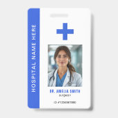 Foto-ID-Ausweis für Mediziner mit QR-Code Ausweis (Vorderseite)