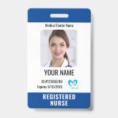 Foto-ID-Bar-Logo des Krankenhauses Ausweis (Vorderseite)