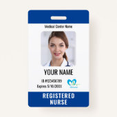 Foto-ID-Bar-Logo des Krankenhauses Ausweis (Vorderseite)