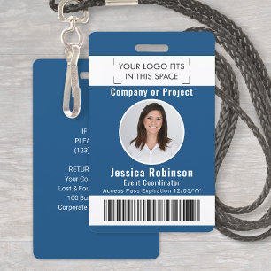 Foto ID Barcode Classic Blue Access Ausweis