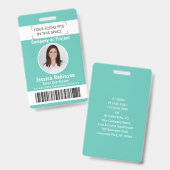 Foto-ID-Barcode-Logo Aquamariner Zugang Ausweis (Vorder- & Rückseite)