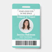 Foto-ID-Barcode-Logo Aquamariner Zugang Ausweis (Vorderseite)