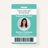 Foto-ID-Barcode-Logo Aquamariner Zugang Ausweis (Vorderseite)