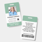 Foto ID Barcode Logo Arsen Green Name Ausweis (Vorder- & Rückseite)