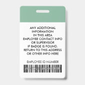 Foto ID Barcode Logo Arsen Green Name Ausweis (Rückseite)