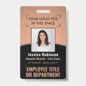 Foto-ID-Barcode-Logo Copper Black Curve Ausweis (Vorderseite)