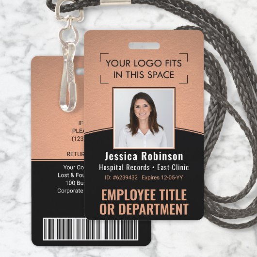 Foto-ID-Barcode-Logo Copper Black Curve Ausweis