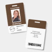 Foto-ID-BarCode-Logo-Name-Abzeichen für benutzerde Ausweis (Vorder- & Rückseite)