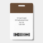 Foto-ID-BarCode-Logo-Name-Abzeichen für benutzerde Ausweis (Rückseite)