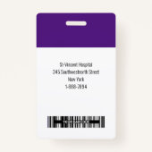 Foto-ID-BarCode-Logo-Name-Abzeichen für benutzerde Ausweis (Rückseite)