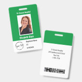 Foto-ID-BarCode-Logo-Name-Abzeichen für benutzerde Ausweis (Vorder- & Rückseite)