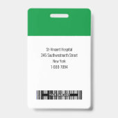 Foto-ID-BarCode-Logo-Name-Abzeichen für benutzerde Ausweis (Rückseite)