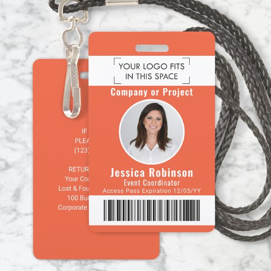 Foto-ID-Barcode-Logo Orange Access Pass Ausweis
