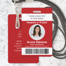 Foto-ID-Barcode-Logo Roter Zutritt