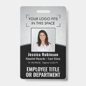 Foto-ID-Barcode-Logo Silver Black Curve Ausweis (Vorderseite)
