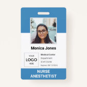 Foto ID Blau des Angestellten im Gesundheitswesen Ausweis (Vorderseite)