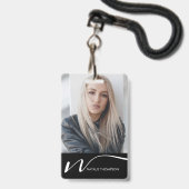 Foto ID Card Moderner QR Code Benutzerdefinierter Ausweis (Vorderseite mit Lanyard)